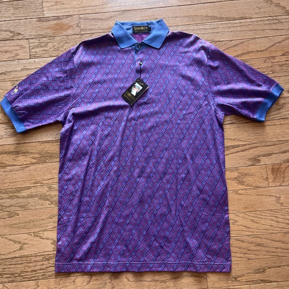 Sahara Club Other - Sahara Gold Collection Polo Shirt Mens Large Golf Country Club Vtg Purple - NWT